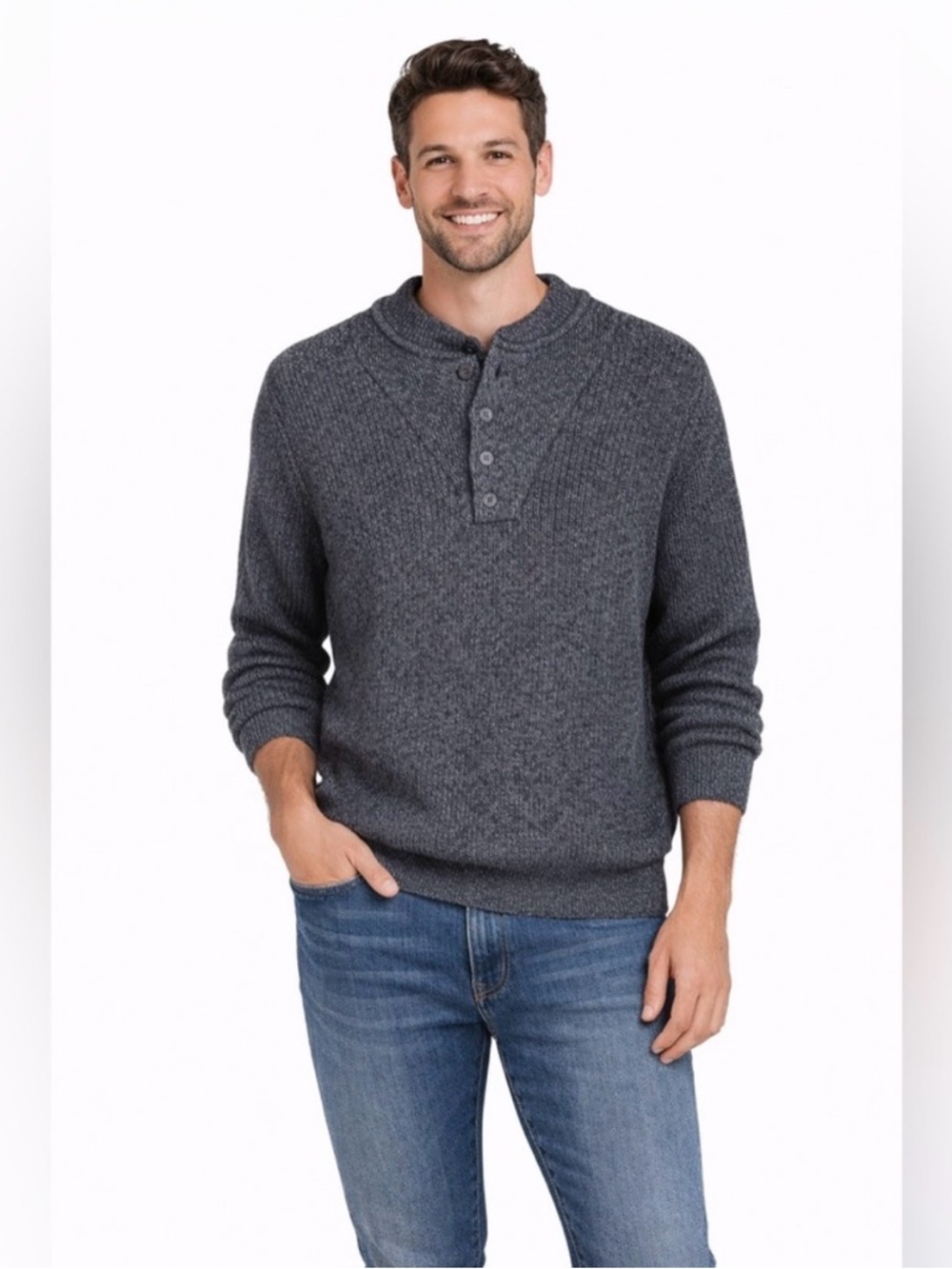 Cabela's Vintage Men's Chunky Knit Sweater Big & Tall Fisherman Cotton Size 2XLT